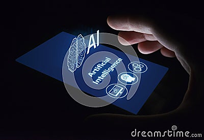 Artificial intelligence Machine Learning Business Internet Technology Concept Stock Photo