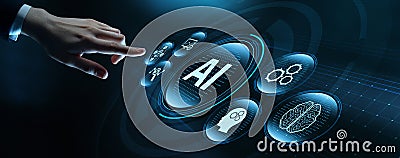 Artificial intelligence Machine Learning Business Technology Concept Stock Photo