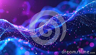 Artificial Intelligence Neural Network Visualization Stock Photo