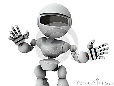 An artificial intelligence robot that talks kindly. Stock Photo