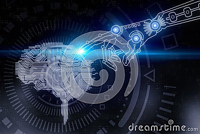 Artificial intelligence and robotics concept Stock Photo