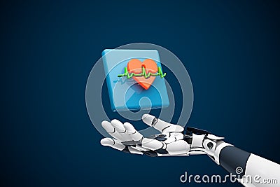 Artificial intelligence and robotics usage in healthcare concept Stock Photo