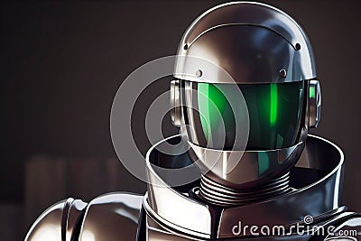 Artificial intelligence self portrait. Digitally generated image. Not based on any actual scene or pattern Stock Photo