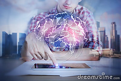 Artificial intelligence and technology concept Stock Photo