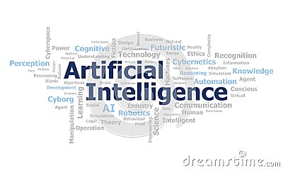 Artificial Intelligence wordcloud Stock Photo