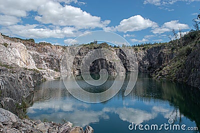 Artificial lagoon in the carrara quarry in Maldonado, Uruguay Stock Photo