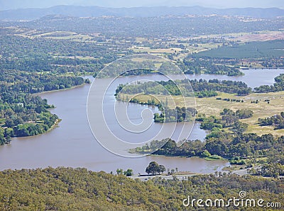 The artificial lake of Canbarra Stock Photo