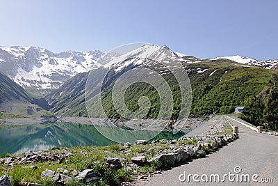 Artificial Lake Grand-Maison, Rhone-Alpes in France Stock Photo