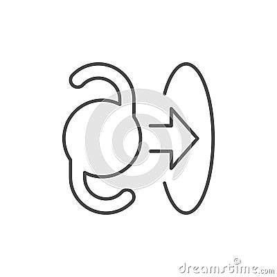 Artificial lens line outline icon Vector Illustration