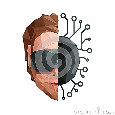 Artificial Mind Network Concept V2 Vector Illustration