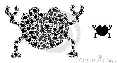 Artificial Nanobot Recursion Composition of Artificial Nanobot Icons Vector Illustration