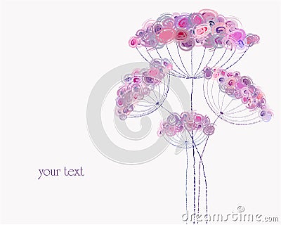 Artificial pastel flower illustration Vector Illustration