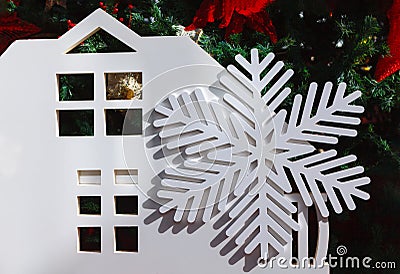 Artificial snowflake Stock Photo