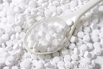 Artificial sweetener tablets Stock Photo