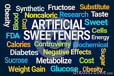 Artificial Sweeteners Word Cloud Stock Photo
