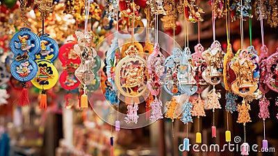 Artificial tassels made from modern materials are useful as amulets.AI Generated Stock Photo