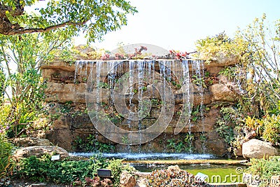 Artificial waterfall Stock Photo