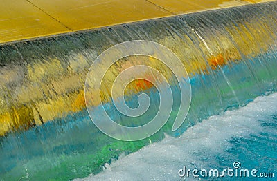 Artificial waterfall in the Park Stock Photo