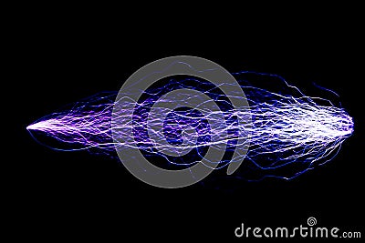 This artificially created by an spark discharge in the air. Stock Photo