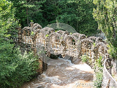 The Artigas Gardens are a park in La Pobla de Lillet, Barcelona. Built between 1905 and 1906, by the modernist architect Antoni Stock Photo