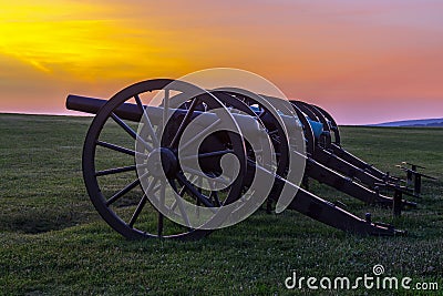 Artillery at Antietam National Battlefield Stock Photo