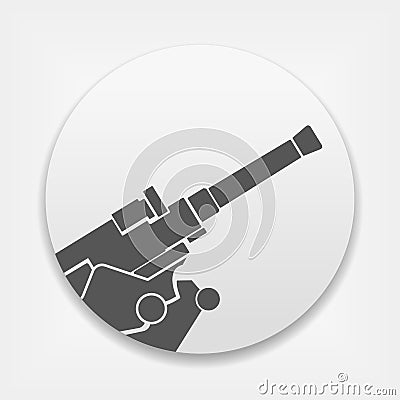 Artillery flat vector icon. Vector Illustration