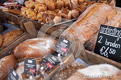 Artisian Bread Stand Stock Photo