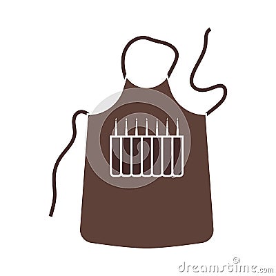 Artist Apron Icon Vector Illustration