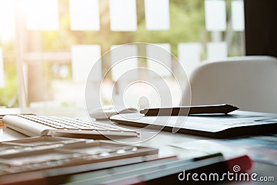 Artist creative graphic design work place mouse pen. Stock Photo