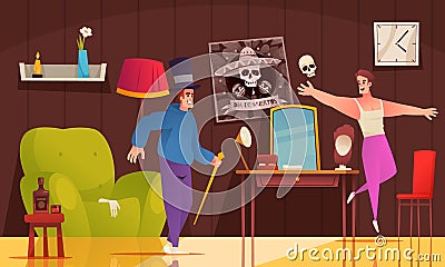 Artist Dressing Room Vector Illustration