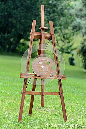 Artist Easel Stock Photo