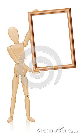 Artist Mannequin Blank Board Vector Illustration