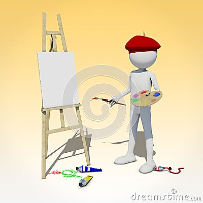 Artist painter Stock Photo