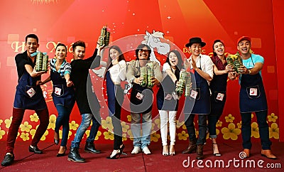 Artist people at traditional food competition Editorial Stock Photo
