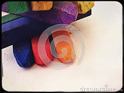 Artist soft pastels Stock Photo