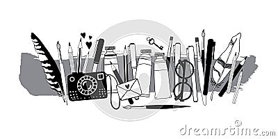 Artist stuff Vector Illustration