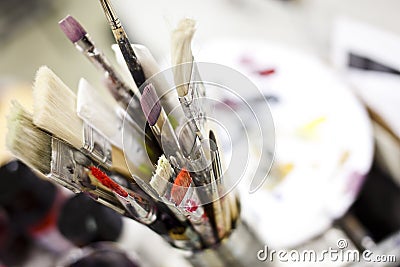 Artist Tools Stock Photo