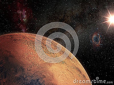 Artist view of the Mars planet Stock Photo