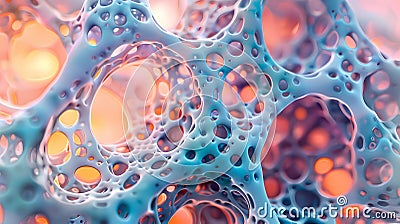 Artistic Abstract Background An abstract background composed of organic shapes resembling cellular structures Stock Photo