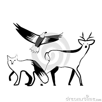 Artistic Animals vector art design Vector Illustration