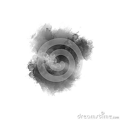 Artistic black and white painting . Monochrome paint splashes. Modern abstract art Stock Photo