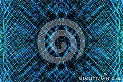 Artistic blue aqua pattern on black Stock Photo