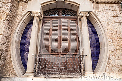 Artistic building, modernist style, Can Pahissa by Josep M Giro Editorial Stock Photo