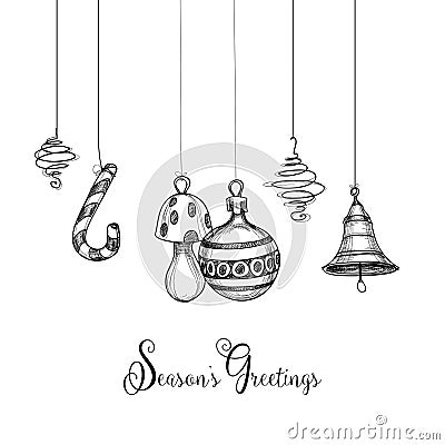 Artistic Christmas decorations Vector Illustration