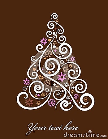 Artistic Christmas tree Vector Illustration