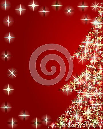 Artistic Christmas tree Stock Photo