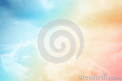 Artistic cloud and sky with pastel gradient color Stock Photo