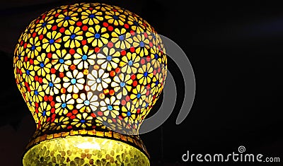 Artistic Colorful lamp in India Stock Photo