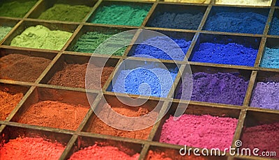 Artistic colors powders. Colorful texture background. Stock Photo