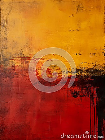 artistic concept features a unique and expressive abstract painting created with a palette knife. Stock Photo